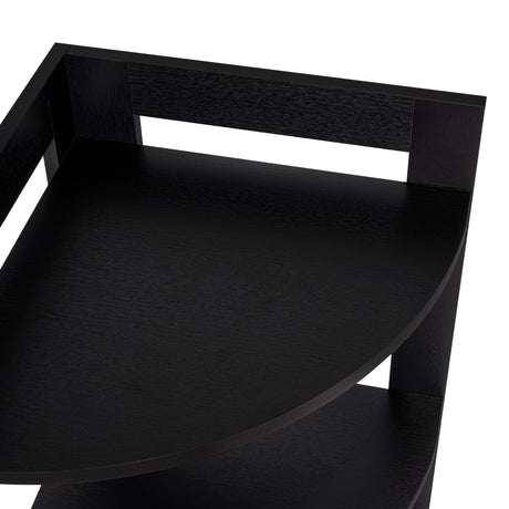 Mesa Auxiliar Esquinera Riga Wengue 38.8x80.6cm con Patas y Tres Compartimientos - MESAS AUXILIARES | Bylmo