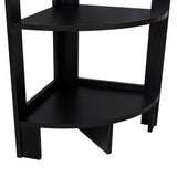 Mesa Auxiliar Esquinera Riga Wengue 38.8x80.6cm con Patas y Tres Compartimientos - MESAS AUXILIARES | Bylmo