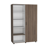 Closet Eco Milan y Blanco 120.1x184cm con Siete Compartimientos - CLOSETS | Bylmo