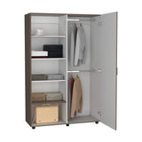 Closet Eco Milan y Blanco 120.1x184cm con Siete Compartimientos - CLOSETS | Bylmo