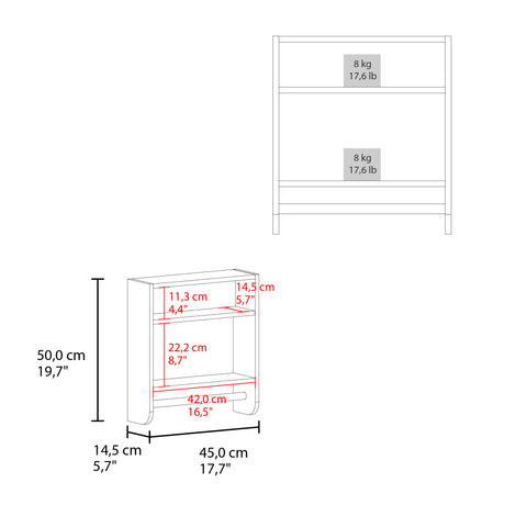 Gabinete de Baño 300 Bath Wengue 45x50cm Rectangular y con Un Entrepaño - GABINETES DE BANHO | Bylmo