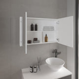 Gabinete de Baño Botiquin 80 Blanco 80x50cm Rectangular con Espejo y Un Entrepaño - GABINETES DE BANHO | Bylmo