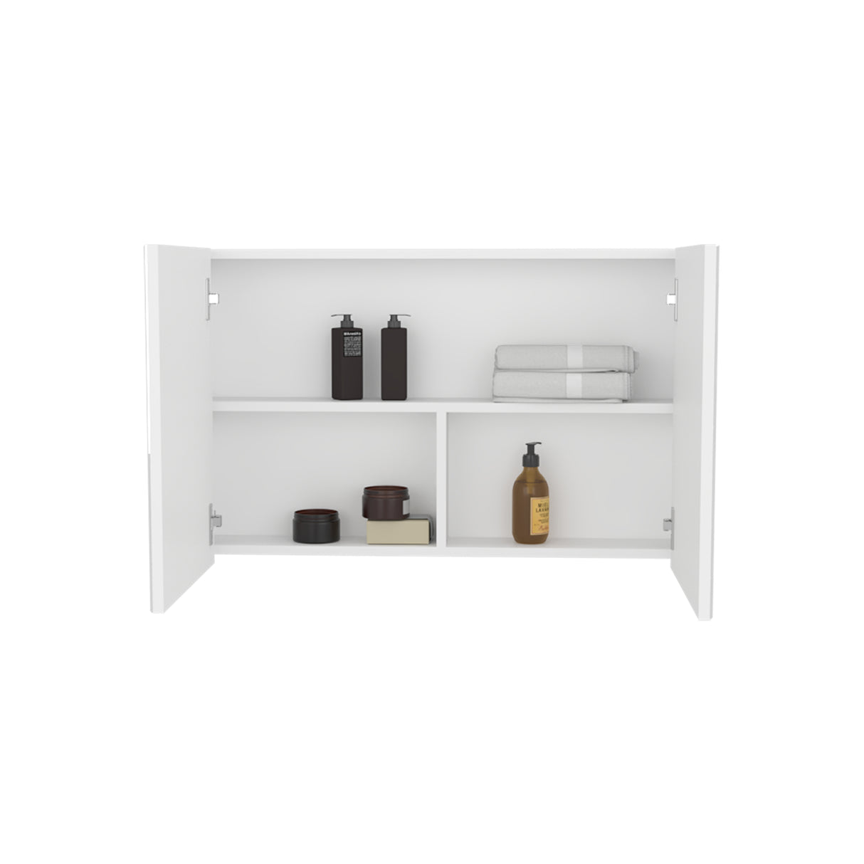 Gabinete de Baño Botiquin 80 Blanco 80x50cm Rectangular con Espejo y Un Entrepaño - GABINETES DE BANHO | Bylmo
