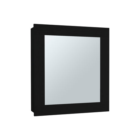 Gabinete de Baño Luma Wengue 47.2x52.2cm Rectangular con Espejo y Un Entrepaño - GABINETES DE BANHO | Bylmo