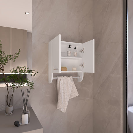 Gabinete de Baño Blanco 45x50cm Rectangular con Espejo y Un Entrepaño - GABINETES DE BANHO | Bylmo