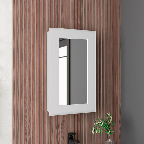 Gabinete de Baño Juno Blanco 39x65.3cm Rectangular y con Dos Entrepaños - GABINETES DE BANHO | Bylmo