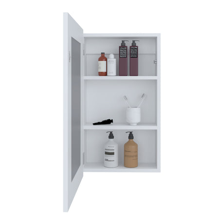 Gabinete de Baño Juno Blanco 39x65.3cm Rectangular y con Dos Entrepaños - GABINETES DE BANHO | Bylmo