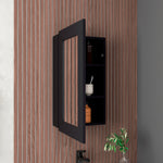 Gabinete De Baño Juno Wengue 39x65.3cm Rectangular Con Espejo Y Dos Entrepaños