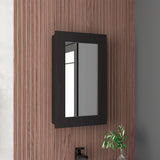 Gabinete de Baño Juno Wengue 39x65.3cm Rectangular con Espejo y Dos Entrepaños - GABINETES DE BANHO | Bylmo