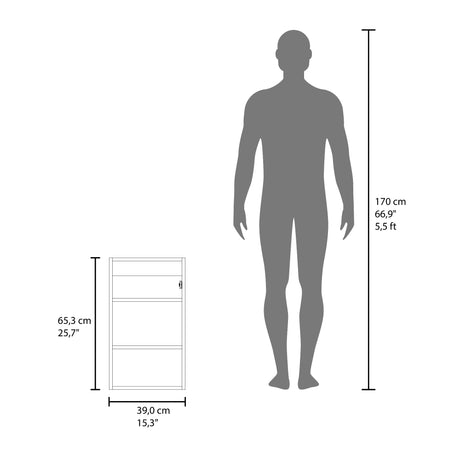 Gabinete de Baño Juno Wengue 39x65.3cm Rectangular con Espejo y Dos Entrepaños - GABINETES DE BANHO | Bylmo