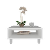 Mesa de Centro Eclipse Blanco 60x26.9cm Rectangular con Patas y con Compartimiento - MESAS DE CENTRO | Bylmo