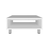 Mesa de Centro Eclipse Blanco 60x26.9cm Rectangular con Patas y con Compartimiento - MESAS DE CENTRO | Bylmo