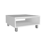 Mesa de Centro Eclipse Blanco 60x26.9cm Rectangular con Patas y con Compartimiento - MESAS DE CENTRO | Bylmo
