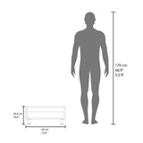 Mesa de Centro Eclipse Blanco 60x26.9cm Rectangular con Patas y con Compartimiento - MESAS DE CENTRO | Bylmo