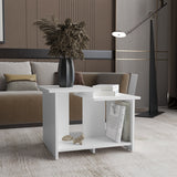Mesa de Centro Wema 3 Eco Blanco 60x42.2cm Rectangular con Compartimiento - MESAS DE CENTRO | Bylmo