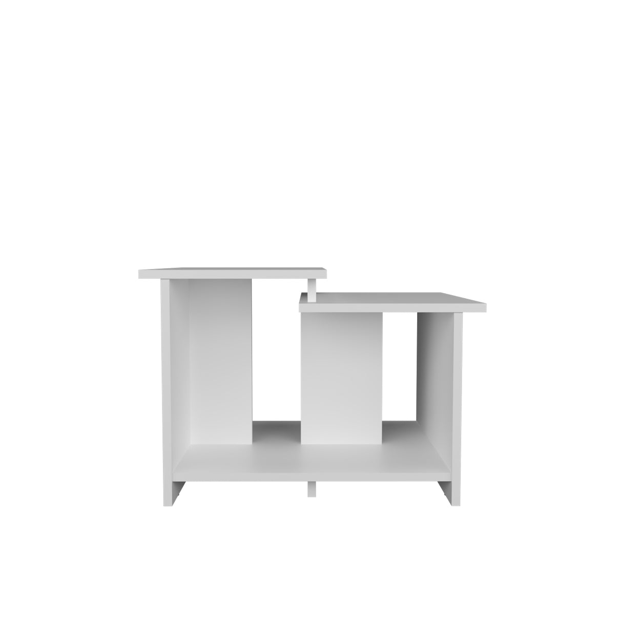 Mesa de Centro Wema 3 Eco Blanco 60x42.2cm Rectangular con Compartimiento - MESAS DE CENTRO | Bylmo