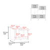 Mesa De Centro Wema 3 Eco Fresno 60x42.2cm Rectangular Con Compartimiento