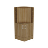 Bar Esquinero Jakes Fresno Europeo 46.9x108cm con Ocho Portabotellas y Cuatro Compartimientos - BARES | Bylmo