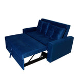 Sofá Cama Germano Azul 150x90cm Reclinable con Dos Cojines decorativos - SOFAS Y POLTRONAS | Bylmo