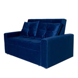 Sofá Cama Germano Azul 150x90cm Reclinable con Dos Cojines decorativos - SOFAS Y POLTRONAS | Bylmo