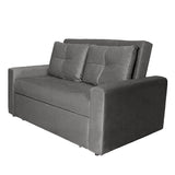 Sofá Cama Germano Gris 150x90cm Reclinable con Dos Cojines decorativos - SOFAS Y POLTRONAS | Bylmo