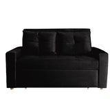 Sofá Cama Germano Negro 150x90cm Reclinable con Dos Cojines decorativos - SOFAS Y POLTRONAS | Bylmo