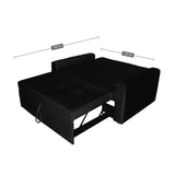 Sofá Cama Germano Negro 150x90cm Reclinable con Dos Cojines decorativos - SOFAS Y POLTRONAS | Bylmo