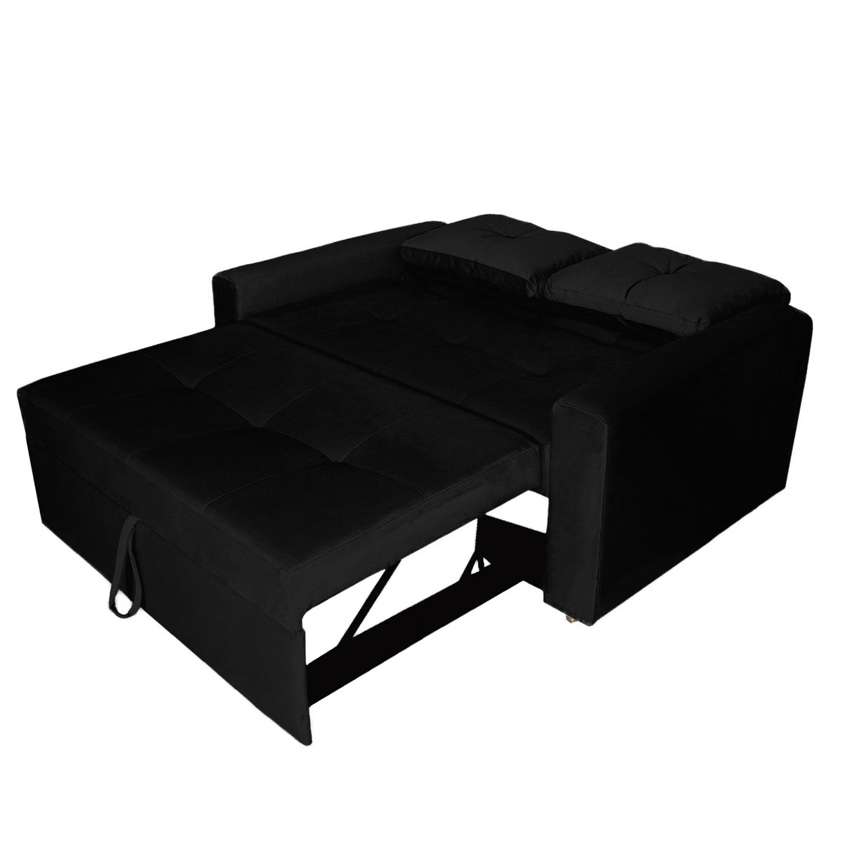 Sofá Cama Germano Negro 150x90cm Reclinable con Dos Cojines decorativos - SOFAS Y POLTRONAS | Bylmo