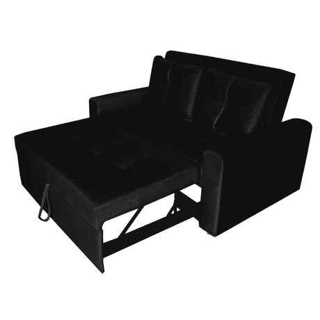 Sofá Cama Germano Negro 150x90cm Reclinable con Dos Cojines decorativos - SOFAS Y POLTRONAS | Bylmo