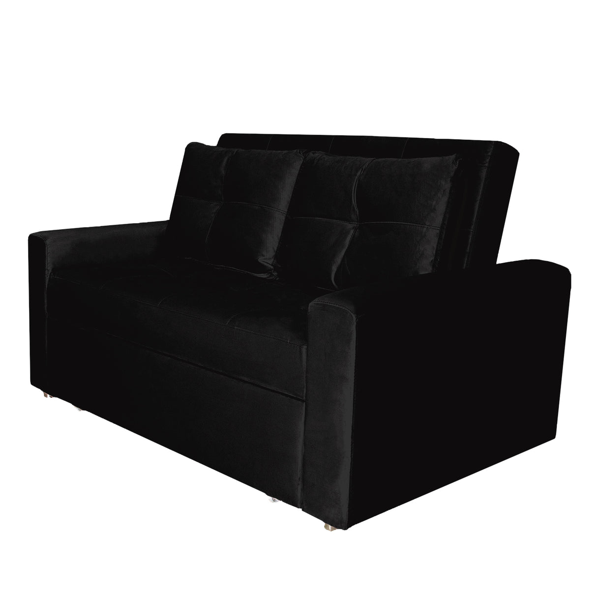 Sofá Cama Germano Negro 150x90cm Reclinable con Dos Cojines decorativos - SOFAS Y POLTRONAS | Bylmo