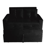 Sofá Cama Germano Negro 150x90cm Reclinable con Dos Cojines decorativos - SOFAS Y POLTRONAS | Bylmo