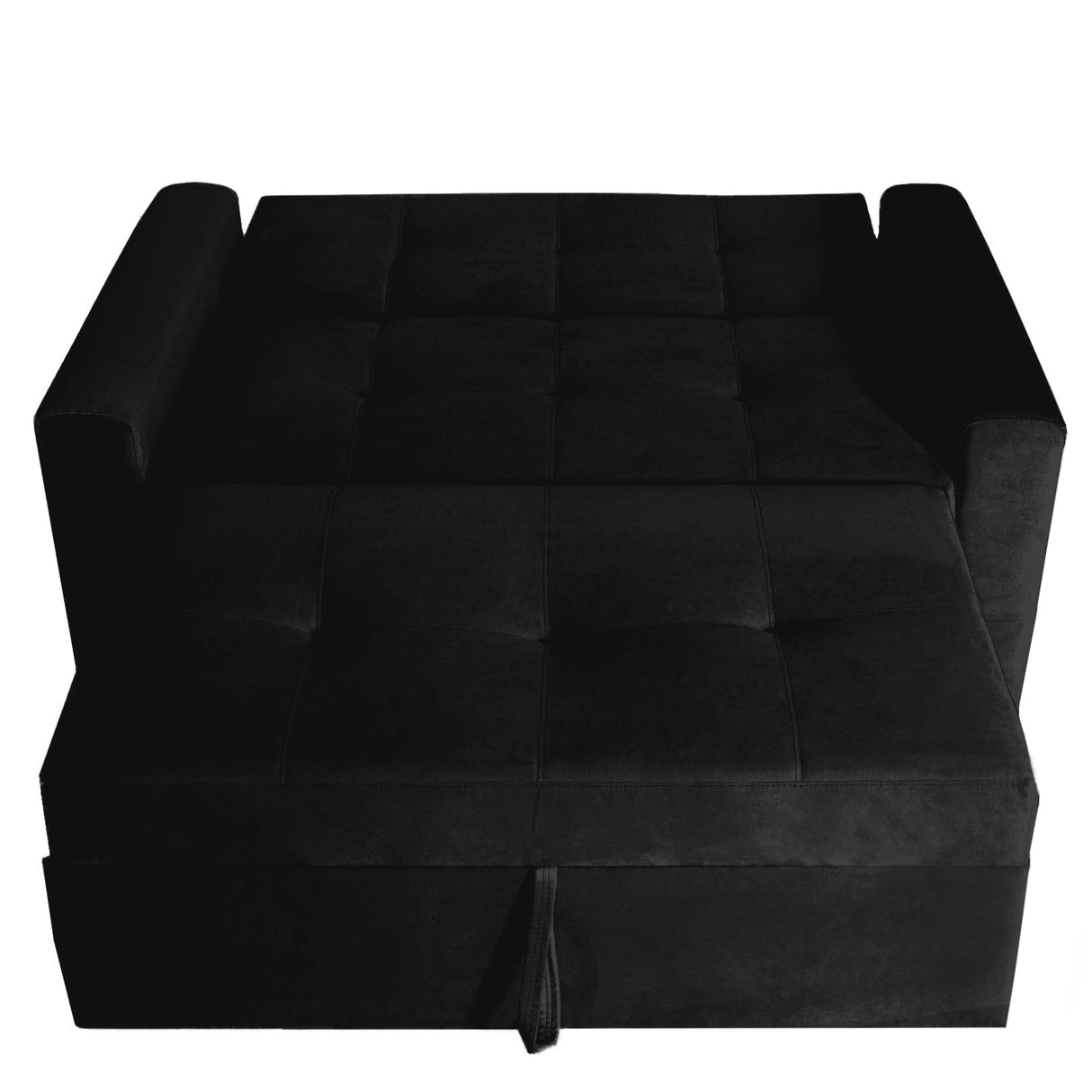 Sofá Cama Germano Negro 150x90cm Reclinable con Dos Cojines decorativos - SOFAS Y POLTRONAS | Bylmo