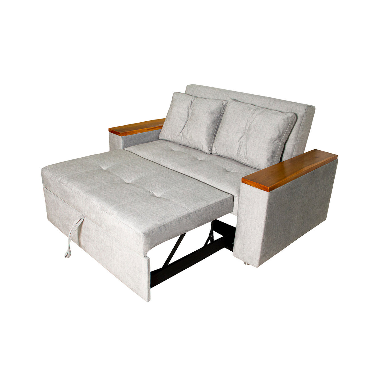 Sofá Cama Ingles Gris 160x90cm Reclinable con Dos Cojines decorativos - SOFAS Y POLTRONAS | Bylmo