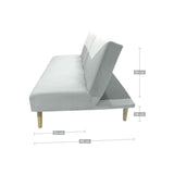Sofá Cama Pekín Gris y Beige 104x83cm con Portavasos y Conexión USB y Tipo C - SOFAS Y POLTRONAS | Bylmo