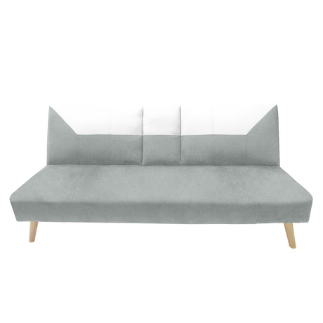 Sofá Cama Pekín Gris y Beige 104x83cm con Portavasos y Conexión USB y Tipo C - SOFAS Y POLTRONAS | Bylmo