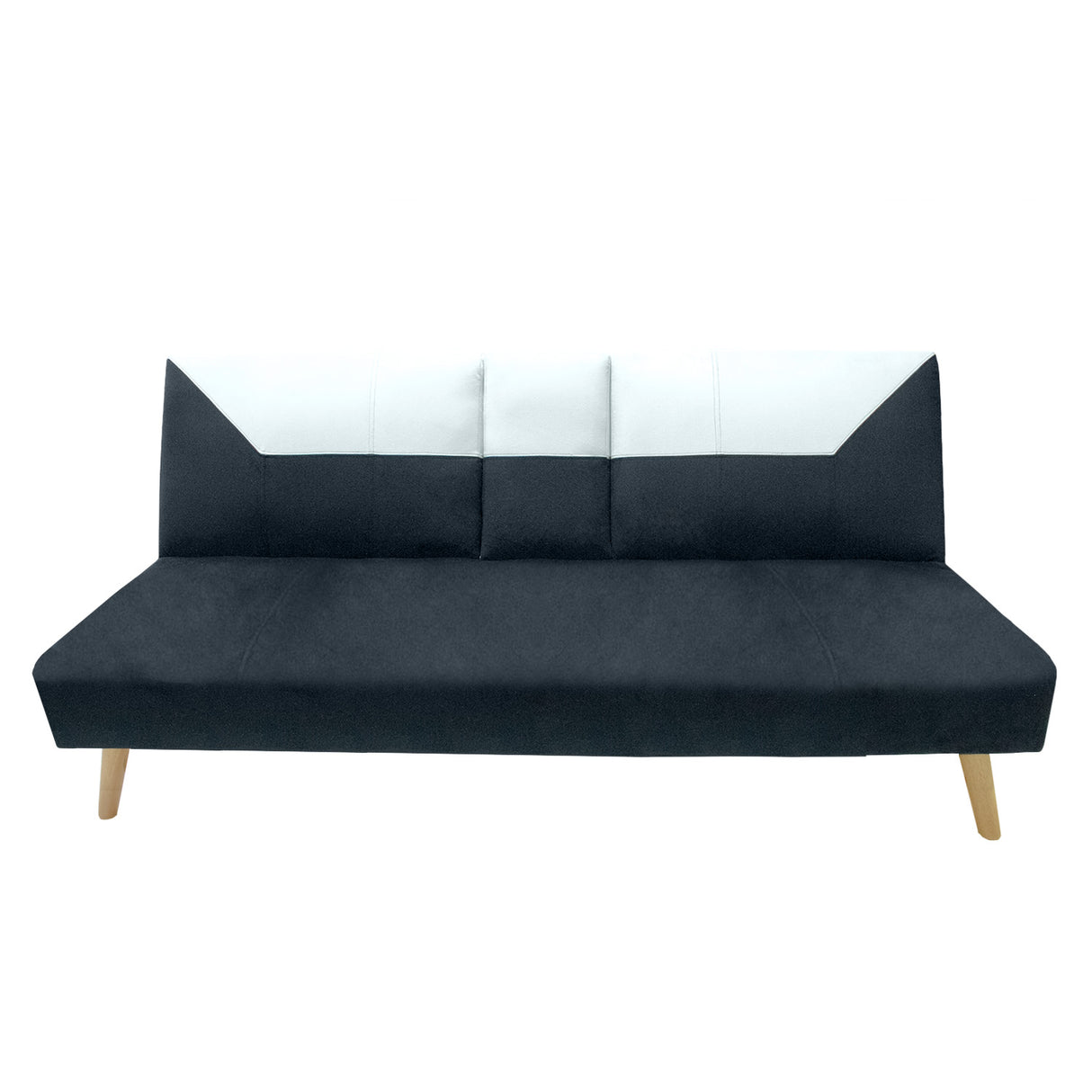 Sofá Cama Pekín Negro y Beige 104x83cm con Portavasos y Conexión USB y Tipo C - SOFAS Y POLTRONAS | Bylmo