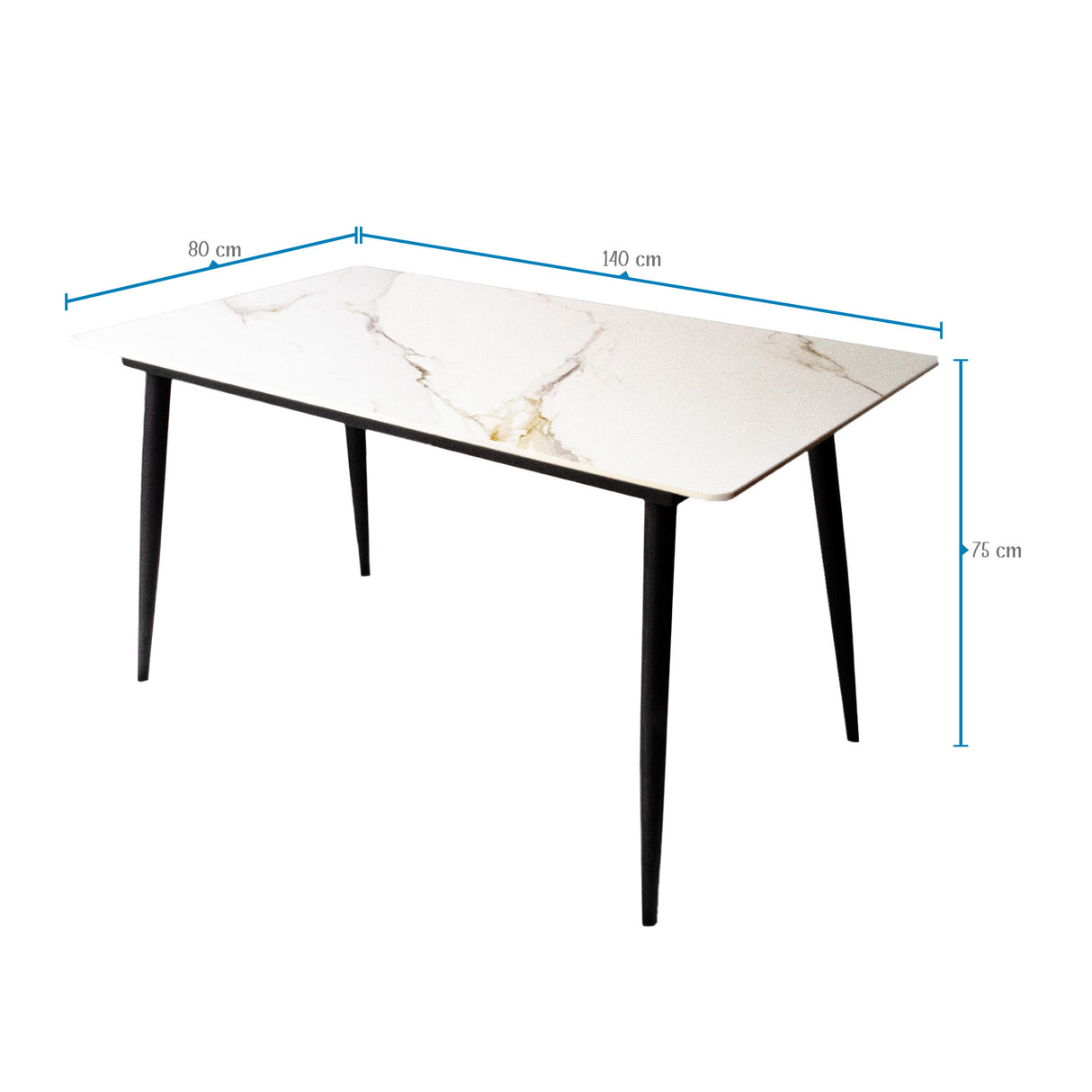 Comedor Berlín Beige 80x75cm Rectangular de Cuatro Puestos con Cuatro Sillas - COMEDORES | Bylmo