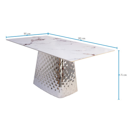 Comedor Dubái Gris 80x75cm Rectangular de Cuatro Puestos con Cuatro Sillas - COMEDORES | Bylmo