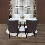 Comedor Zurich Blanco 80x75cm Rectangular de Cuatro Puestos con Cuatro Sillas - COMEDORES | Bylmo