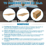 Comedor Zurich Blanco 80x75cm Rectangular de Cuatro Puestos con Cuatro Sillas - COMEDORES | Bylmo