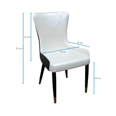 Comedor Zurich Blanco 90x75cm Rectangular de Seis Puestos con Seis Sillas - COMEDORES | Bylmo