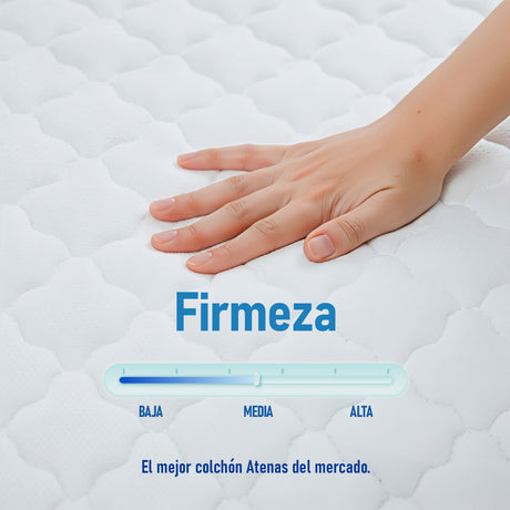 Colchón Enrollado Atenas Blanco Sencillo 100 X 190 Cm Firmeza Medio Doble Faz - COLCHONES | Bylmo