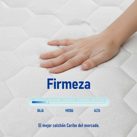 Colchón Caribe Blanco Semidoble 120 X 190 Cm Firmeza Suave Doble Faz - COLCHONES | Bylmo
