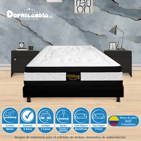 Colchón Casata Blanco Semidoble 120 X 190 Cm Firmeza Medio Firme Doble Faz - COLCHONES | Bylmo