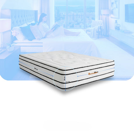 Colchón Infinity Blanco Sencillo 100 X 190 Cm Firmeza Medio Firme Doble Faz - COLCHONES | Bylmo