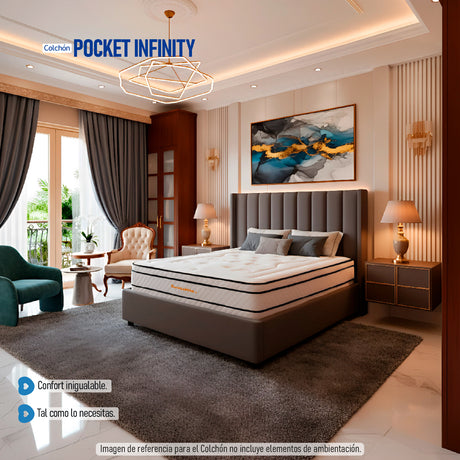 Colchón Infinity Blanco Semidoble 120 X 190 Cm Medio Firme Doble Faz - COLCHONES | Bylmo