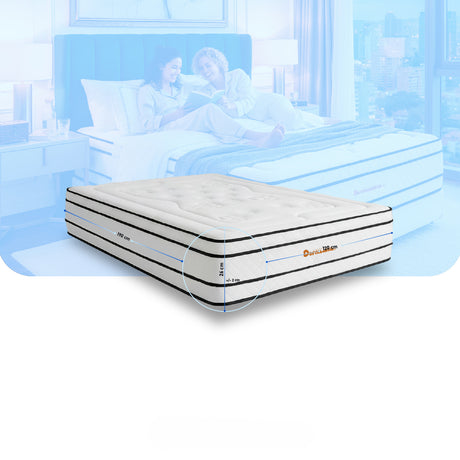 Colchón Infinity Blanco Semidoble 120 X 190 Cm Medio Firme Doble Faz - COLCHONES | Bylmo