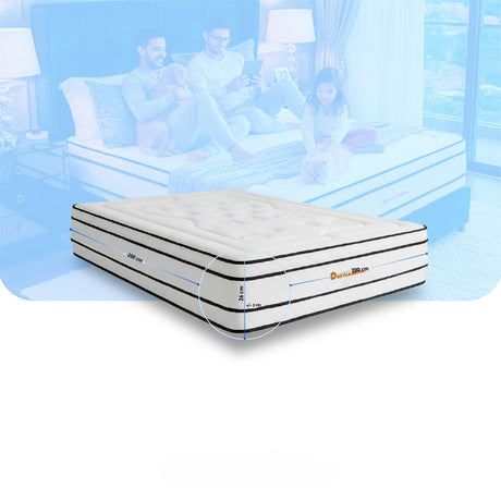 Colchón Infinity Blanco King 200 X 200 Cm Firmeza Medio Firme Doble Faz - COLCHONES | Bylmo