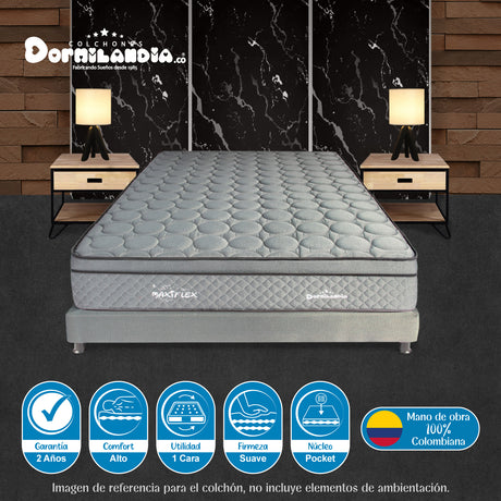 Colchón Maxiflex Gris Semidoble 120 X 190 Cm Firmeza Suave - COLCHONES | Bylmo