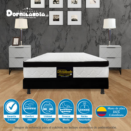 Colchón Versalles Blanco Sencillo 100 X 190 Cm Firmeza Medio - COLCHONES | Bylmo